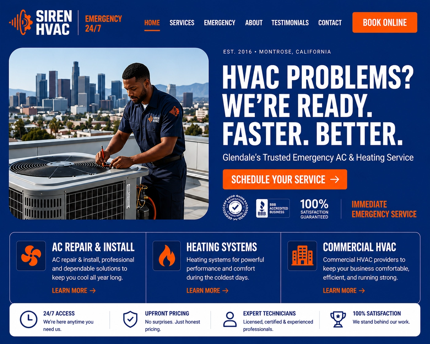 Emergency Service Systems — HVAC example